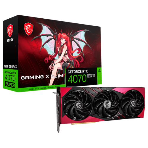 Tarjeta de Video MSI RTX 4070 SUPER GAMING X SLIM 12GB, 12GB GDDR6X, 192-bit, OpenGL4.6, 912-V513-667