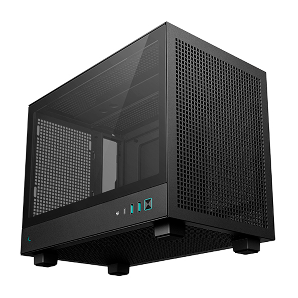 Gabinete DEEPCOOL CH160 Black, Mini-ITX, Cristal Templado, Paneles de Flujo de Aire Alto, Refrigeraciones Hasta 172mm de Altura, R-CH160-BKNGI0-G-1 - Image 2