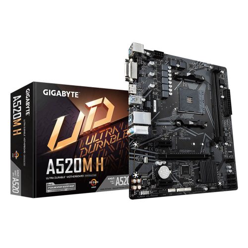 Tarjeta Madre Gigabyte A520M H, AM4, AMD RYZEN 3000 SERIES, Micro-ATX