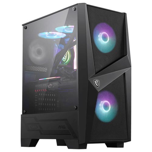 Gabinete MSI MAG Forge 100R RGB, Cristal Templado, RGB MSI Mystic Light, Black /USB 3.0, ATX