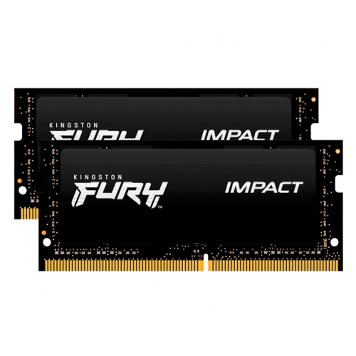 Kit Memoria RAM Kingston Fury Impact DDR5, 5600MHz, 32GB (2x16GB), On-Die ECC, CL40, XMP, SO-DIMM, KF556S40IBK2-32 /MAX. 1 X CLIENTE