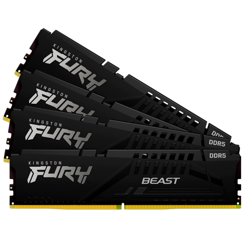 Memoria Ram Kingston FURY Beast DDR5, 5600MHz, 128GB (4x32GB), CL40, XMP/EXPO, KF556C40BBK4-128 /MAX. 1 X CLIENTE