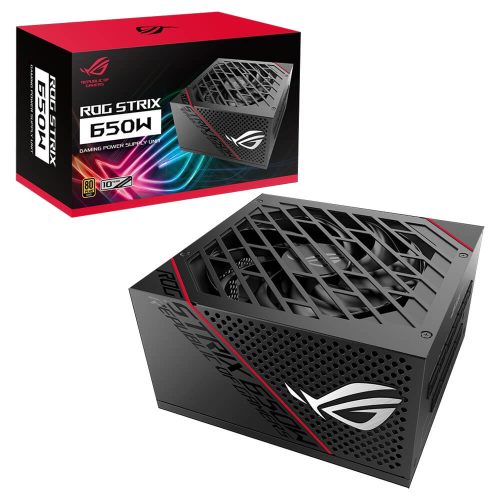 Fuente de poder Asus ROG Strix 650W, 80 Plus Gold Full Modular, ROG-STRIX-650G /