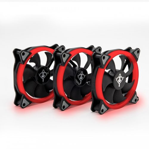 Kit de ventiladores para Gabinete Yeyian Typhoon Red, 120mmx3, YCT-050720R