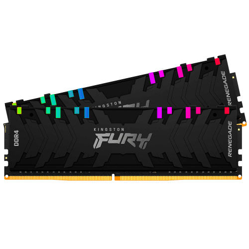 Memoria RAM DDR4 16GB 3200MHz Kingston Renegade RGB Kit 2x8GB Negro, KF432C16RBAK2/16 /MAX. 1 X CLIENTE
