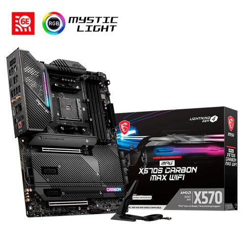 Tarjeta Madre MPG X570S CARBON MAX WIFI, X570, AMD, Socket AM4, ATX