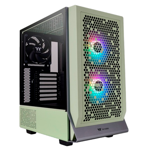 Gabinete Thermaltake Ceres 300 TG ARGB, Cristal Templado, Midi-Tower, ATX/Mini-ITX/Micro-ATX/E-ATX, USB 3.0 Sin Fuente, 3 Ventiladores Instalados, Matcha Green, CA-1Y2-00MEWN-00