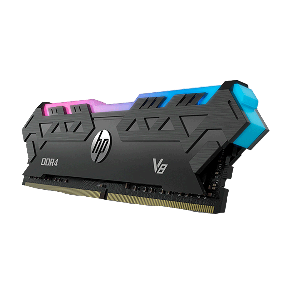 Memoria RAM DDR4 8GB 3200MHz HP V8 Black RGB 1 Modulo 7EH85AA#ABM /MAX. 1 X CLIENTE