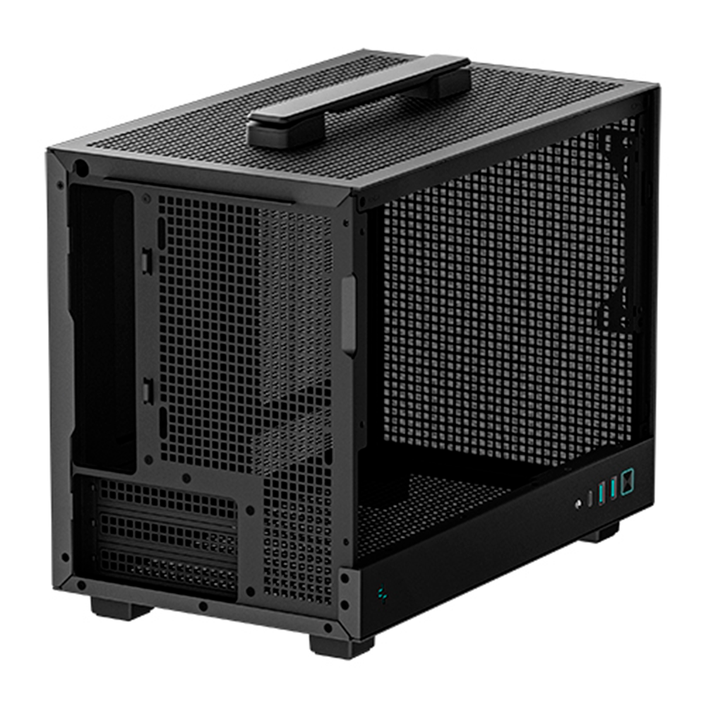 Gabinete DEEPCOOL CH160 Black, Mini-ITX, Cristal Templado, Paneles de Flujo de Aire Alto, Refrigeraciones Hasta 172mm de Altura, R-CH160-BKNGI0-G-1 - Image 7