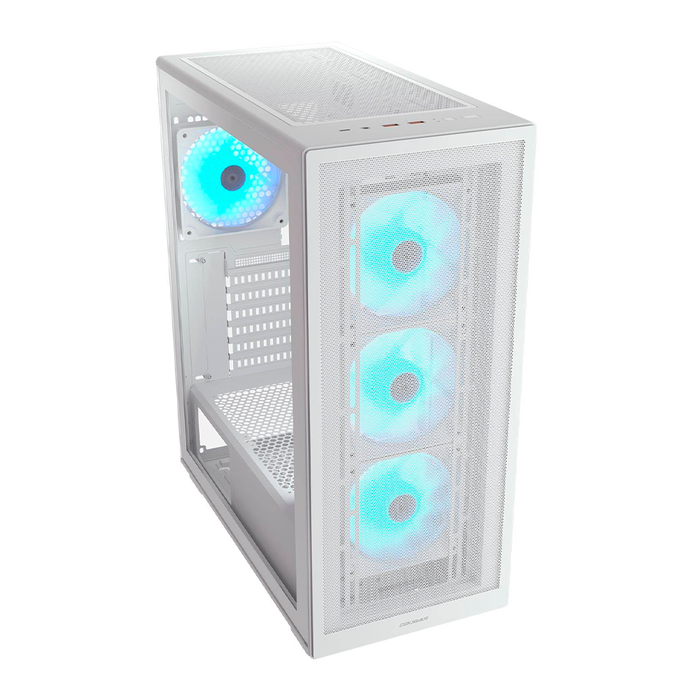 Gabinete Cougar MX220, RGB, Cristal Templado, Midi-Tower, Mini-ITX/Micro-ATX/ATX, USB 3.0/2.0, Sin Fuente, 4 Ventiladores ARGB Instalados, Blanco, 382AC80.002 - Image 2