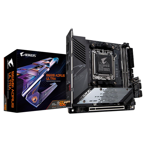 Tarjeta Madre Gigabyte B650I AORUS Ultra, Mini-ITX, AM5, B650, DDR5, PCIe 5.0 M.2, PCIe 5.0, USB 3.2 Gen2X2 Type-C/Wi-Fi 6E, B650I AORUS ULTRA