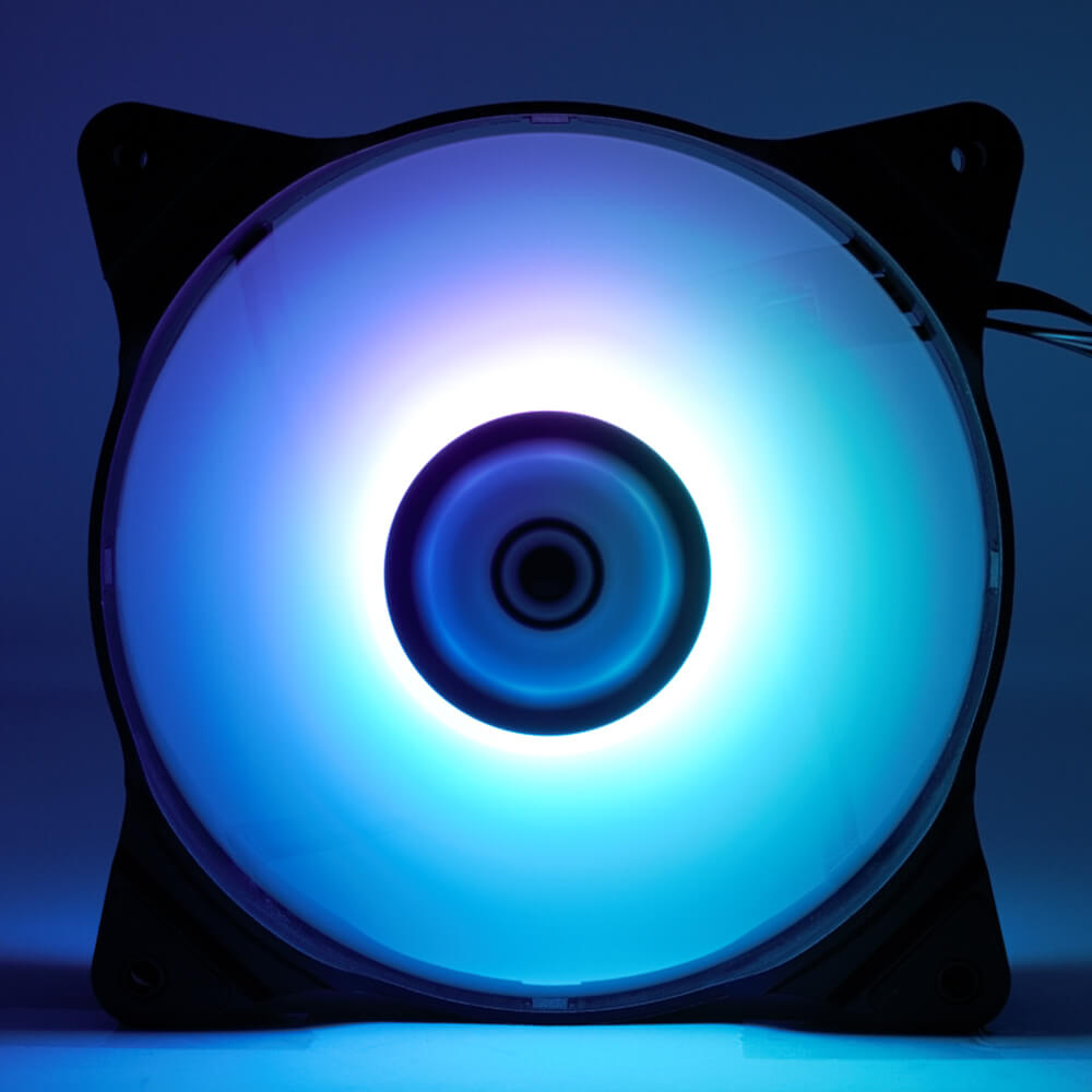 Kit de 3 ventiladores Munfrost Solar Wind RGB, Compatible con Aura Sync etc., ARGB, Controlador incluido, anti-vibraciones / - Image 3