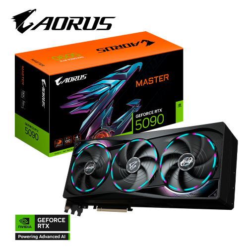 Tarjeta de video Gigabyte NVIDIA GeForce RTX 5090 MASTER, 32GB GDDR7, DisplayPort x3, HDMI, GV-N5090AORUS M-32GD, RTXS50 /