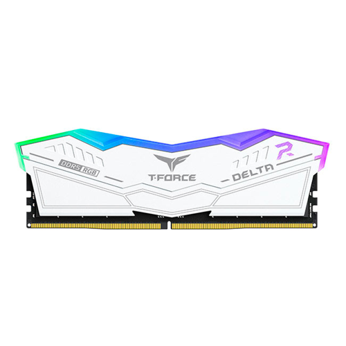 MEMORIA RAM TEAMGROUP T FORCE DELTA RGB 32GB (16GBx2) DDR5 5200 MHZ PC5 51200 Blanca, FF4D532G5200HC40CDC01 /MAX. 1 X CLIENTE