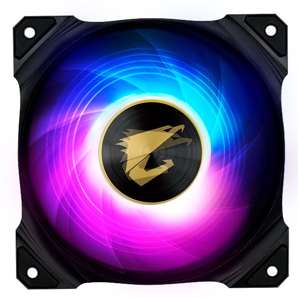 Ventilador Gigabyte AORUS 120 ARGB FAN, Compatible con RGB Fusion, ARGB, 3 pin, anti-vibraciones, GP-AR120RFAN