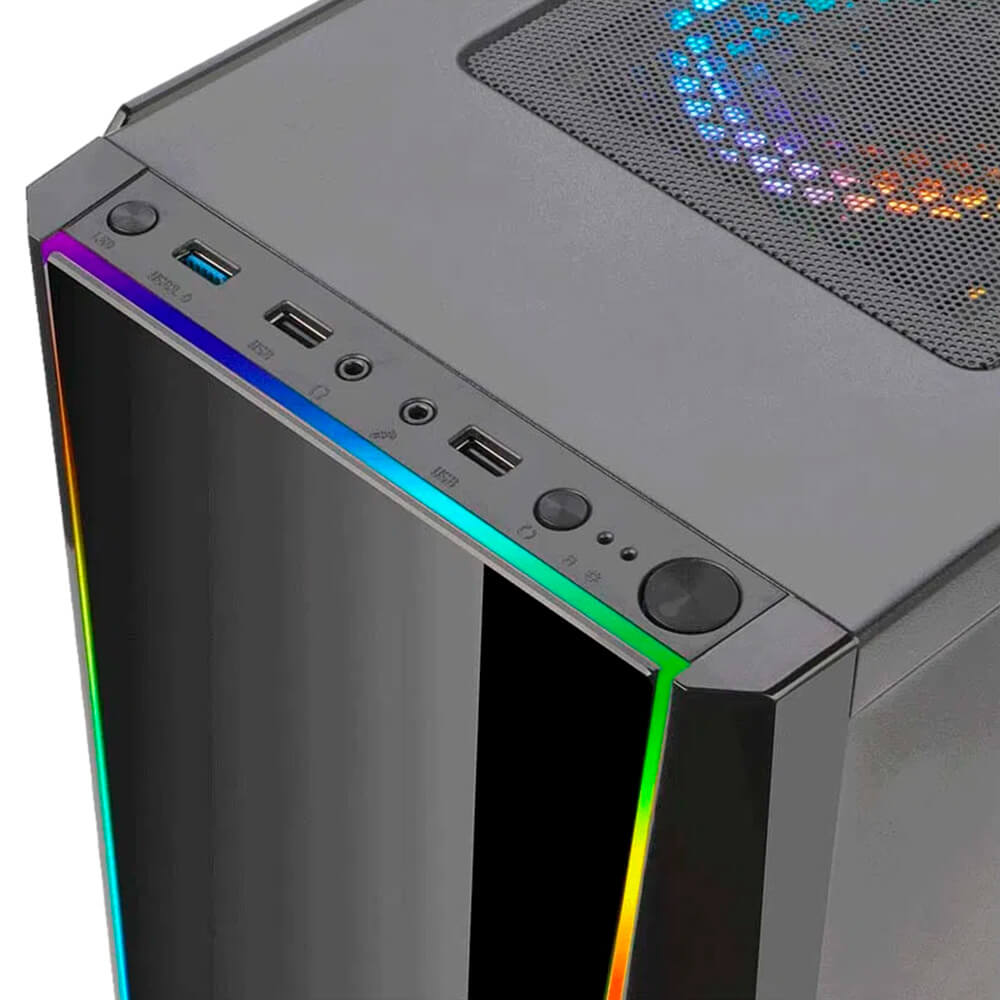 Gabinete Gamer Red Dragon Tailgate GC-702, Cristal Templado, Up to 240mm, 4 ventiladores, GC-702 - Image 2