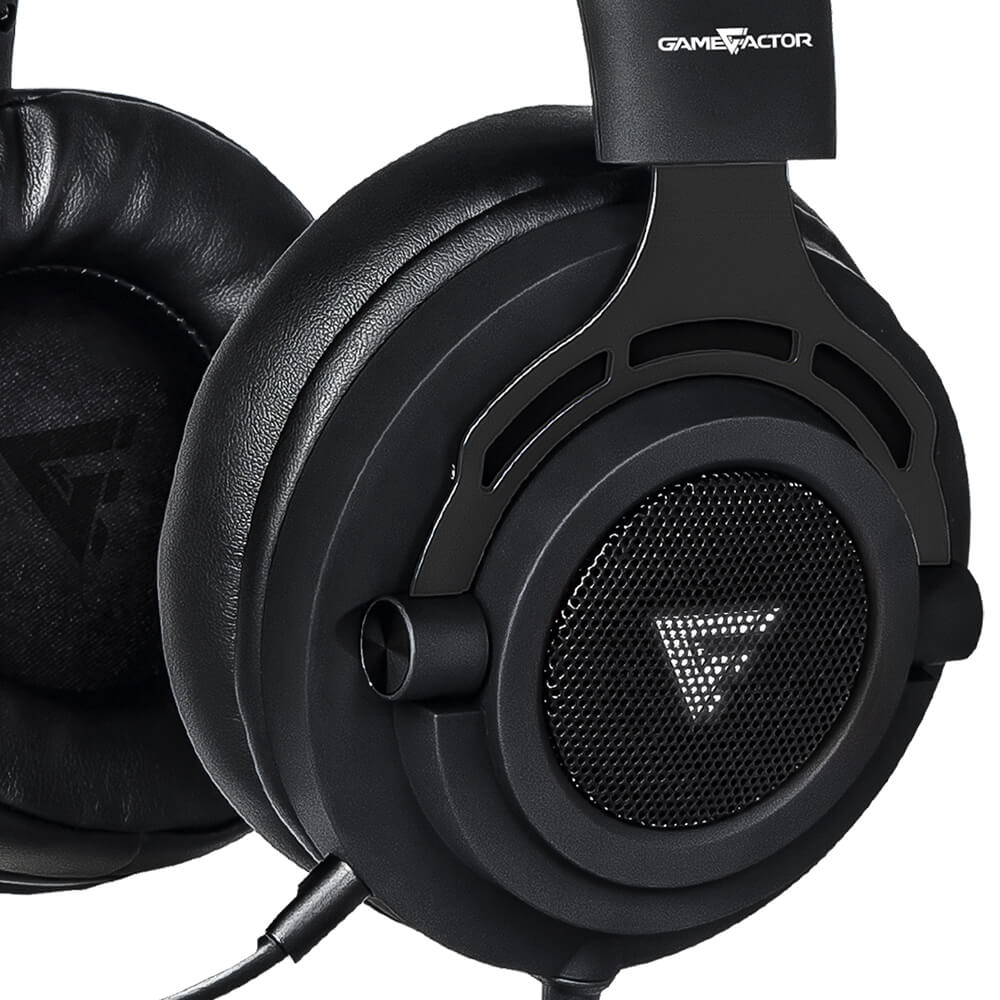 Diadema Gamer Game Factor HSG601 Negro con Microfono + Amplificador 7.1 Canales Envolvente, Jack 3.5mm x2 + USB, Super Bass, Stand para Diadema Incluido - Image 2