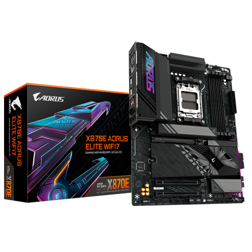Tarjeta Madre AORUS X870E AORUS ELITE WIFI7, ATX, AM5, AMD X870E, Up to 256GB DDR5, HDMI/DP, X870E AORUS ELITE WIFI7
