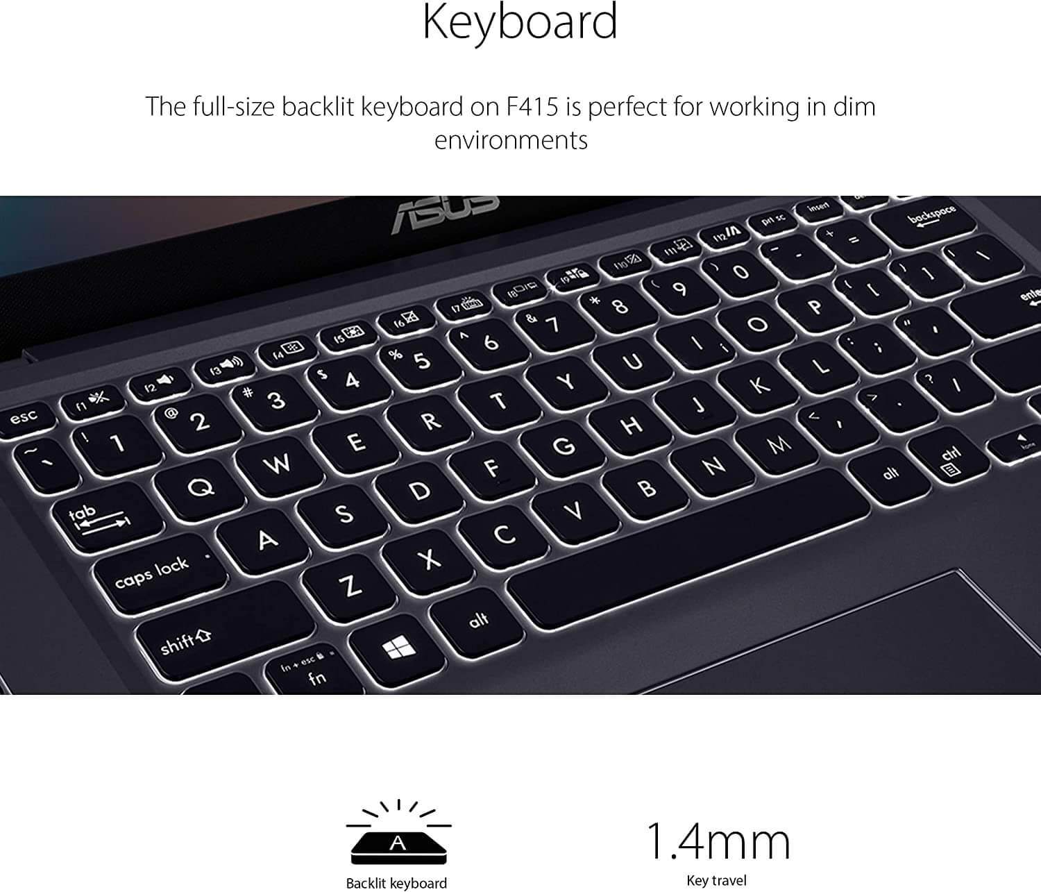 Laptop ASUS VivoBook F415E 14 Pulgadas, Pantalla IPS FHD, 4GB RAM up to 12GB, Procesador Intel Core i3 1115G4, DDR4, SSD PCIe de 128 GB, Lector de huellas dactilares, Windows 11 Home en modo S, Gris pizarra, F415EA-AS31 - Image 8