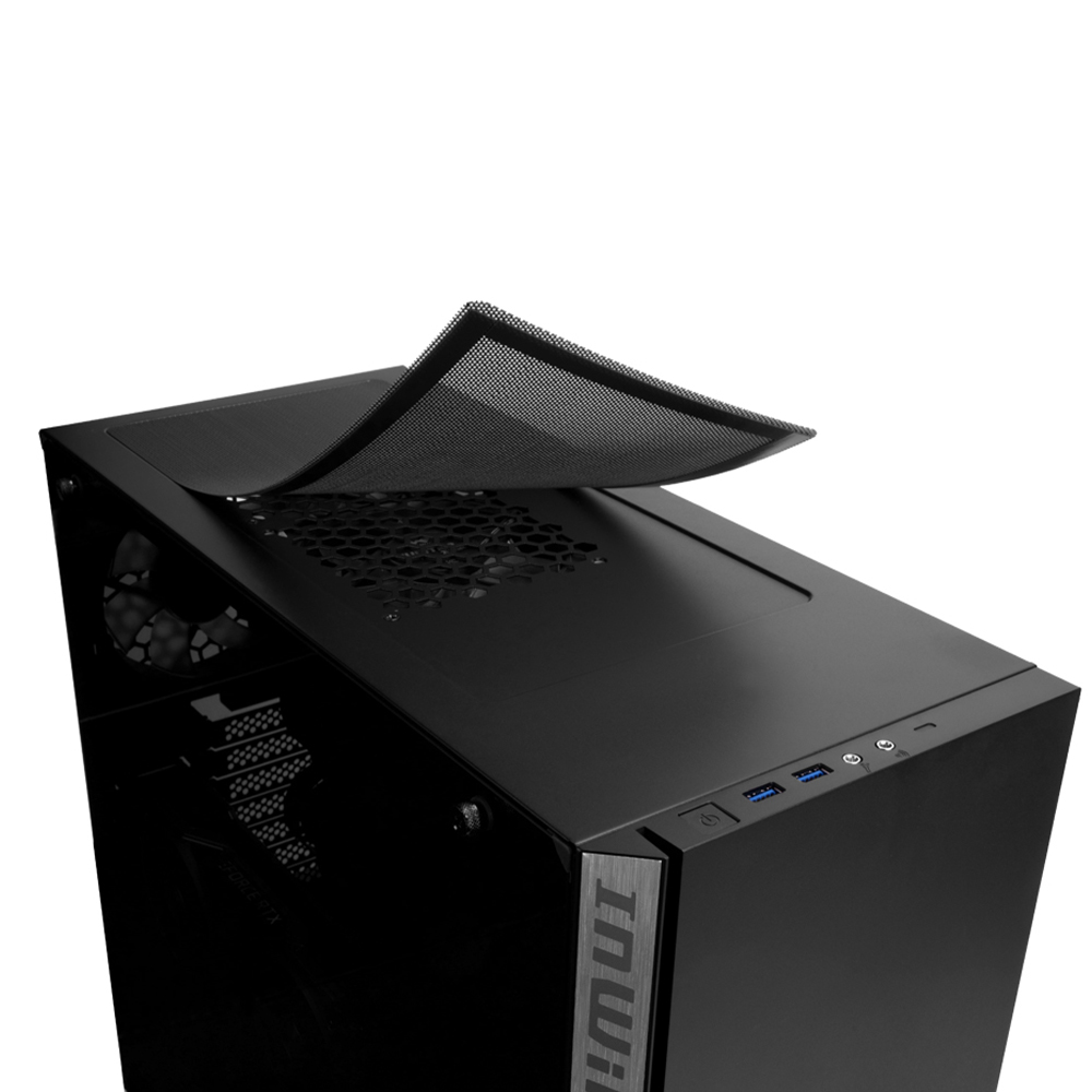 Gabinete InWin 216 Black/ USB 3.0, Audio HD, ATX, Cristal templado, IW-CS-216BLK + RISER, Incluye Cable RISER para Tarjeta de Video - Image 6