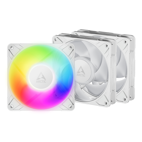 Kit 3 Ventiladores Arctic P12 PRO A-RGB, 3x120mm, 3000RPM, Blanco, ACFAN00310A