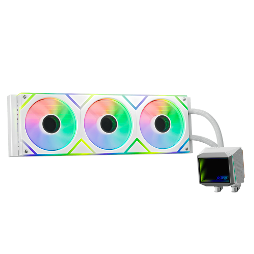 Enfriamiento Líquido XPG Levante II 360, Espejo Infinito, 3x120mm, 2000RPM, Blanco, LEVANTEII360-WHCWW/ NAVIDAD