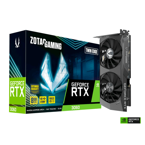 Tarjeta de Video Zotac NVIDIA GeForce RTX 3060 Twin Edge, 8GB 128-Bit GDDR6, PCI Express 4.0, ZT-A30630E-10M, 2 AÑOS DE GARANTIA NACIONAL