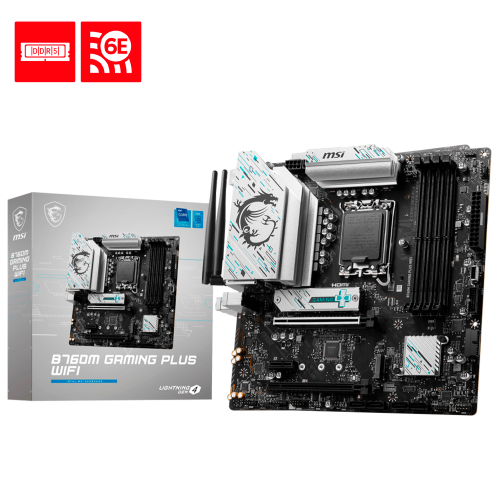 Tarjeta Madre MSI B760M GAMING PLUS WIFI, Micro-ATX, LGA1700, Intel B760, HDMI, Up To 192GB DDR5, B760M GAMING PLUS WIFI