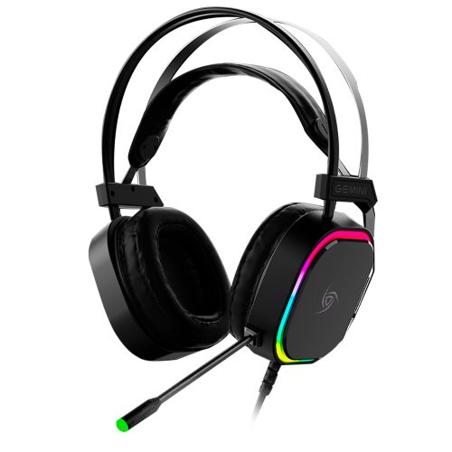 Diadema Gamer VSG Gemini, Micrófono, 3.5mm, RGB, VG-HP694.BLK