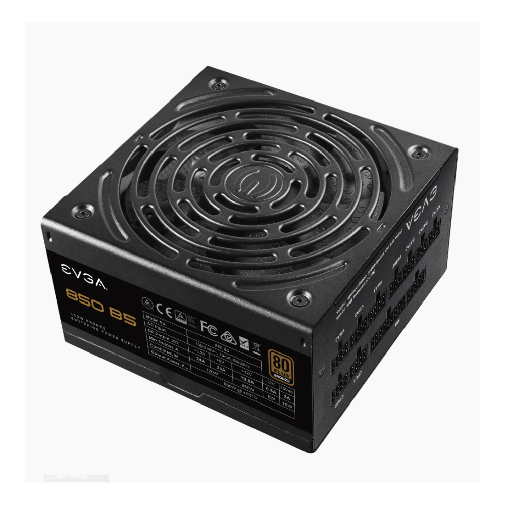 Fuente de poder 850 B5 EVGA, Certificación 80+ Bronze, Full Modular, 220-B5-0850-V1 - Image 3