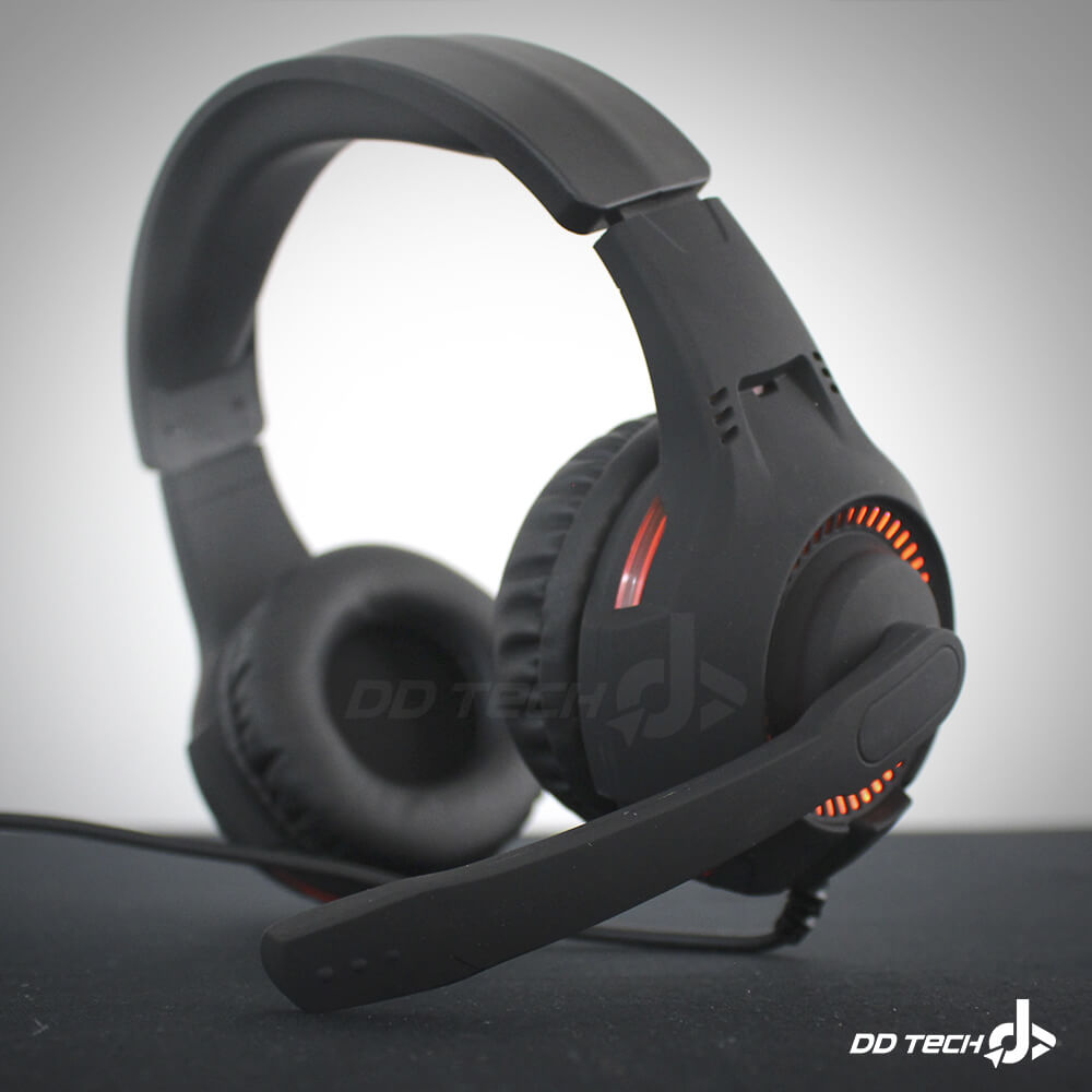 Diadema Gamer Eagle Warrior ECHO Roja, Microfono, Jack 3.5mm x2 - Image 3