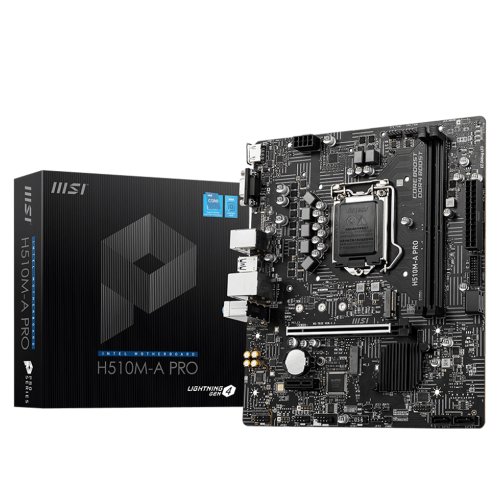 Tarjeta Madre MSI H510M-A PRO Socket LGA1200 Intel H510 Micro-ATX, DDR4, Intel Core 11th Generación