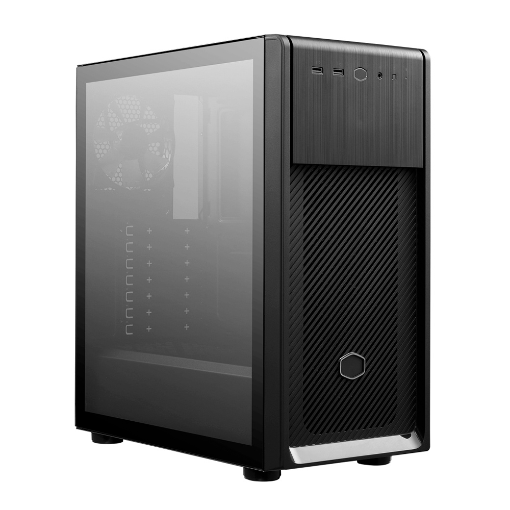 Gabinete Cooler Master Elite 500, E500, Sin ODD, Cristal Templado, Midi-Tower, ATX/Micro ATX/Mini-ATX, USB 3.0, Sin Fuente, 1 Ventilador Instalado, Negro, E500-KGNN-S00
