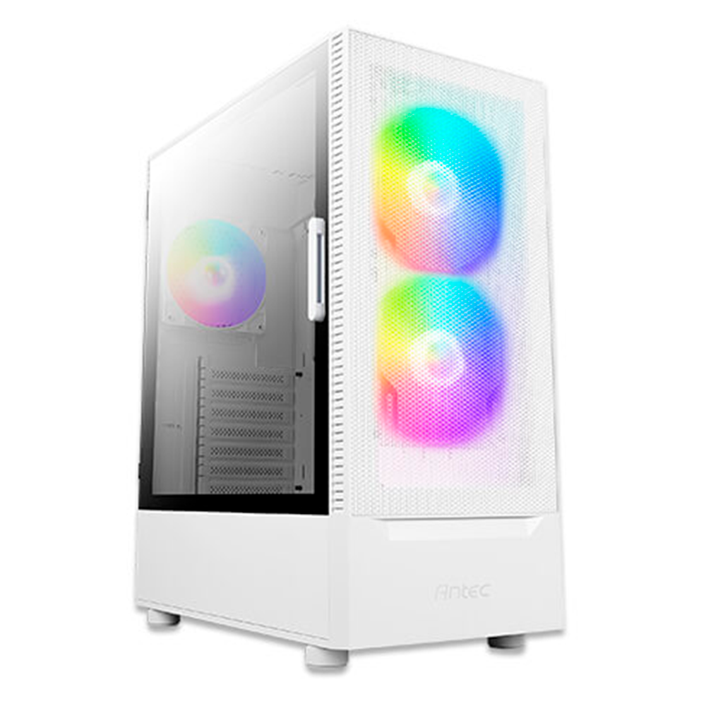 Gabinete Antec NX410W V2, Media Torre, Cristal Templado, Incluye 3 Ventiladores, Blanco, NX410W V2