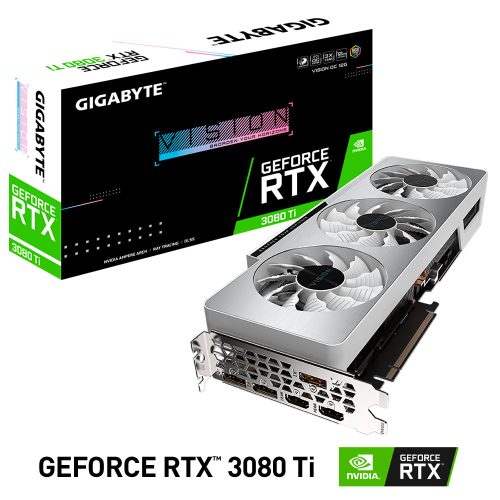 Tarjeta de Video Nvidia GeForce RTX 3080 TI 12GB, Gigabyte Vision OC, GV-N308TVISION-OC-12GD, 3 AÑOS DE GARANTIA NACIONAL