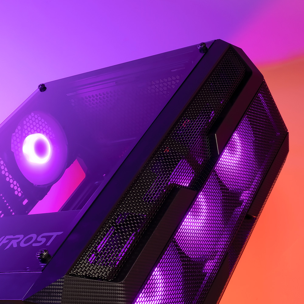 Gabinete Munfrost LUFT Negro, Cristal templado, ARGB Sync, Control de ventiladores, ATX - Micro ATX - Mini ITX, 4 Ventiladores ARGB incluidos/ - Image 10