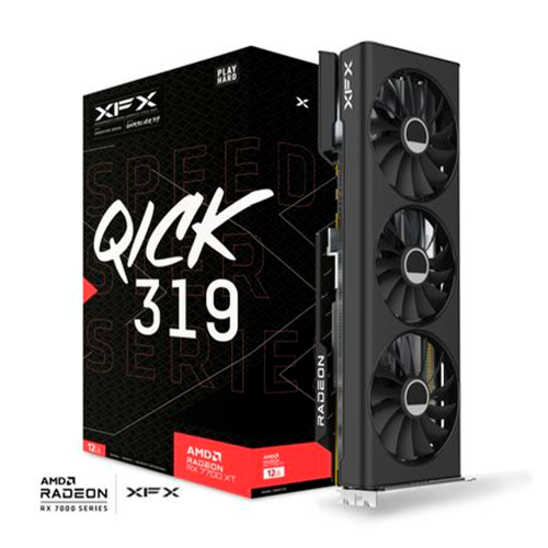 Tarjeta de Video XFX Speedster QICK 319, AMD Radeon RX 7700 XT, 12GB 192-bit GDDR6, PCI Express 4.0, RX-77TQICKB9