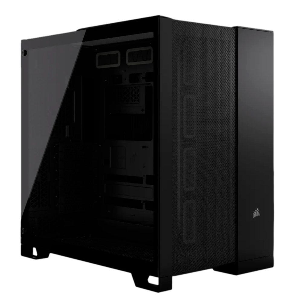 Gabinete Corsair 6500D Airflow, ATX Mid-Tower, Sin Ventiladores Incluidos, Diseño de Doble Cámara, Amplia Flexibilidad de Refrigeración, Compatible con Tarjetas Madre ASUS BTF - MSI Project Zero, Negro, CC-9011259-WW