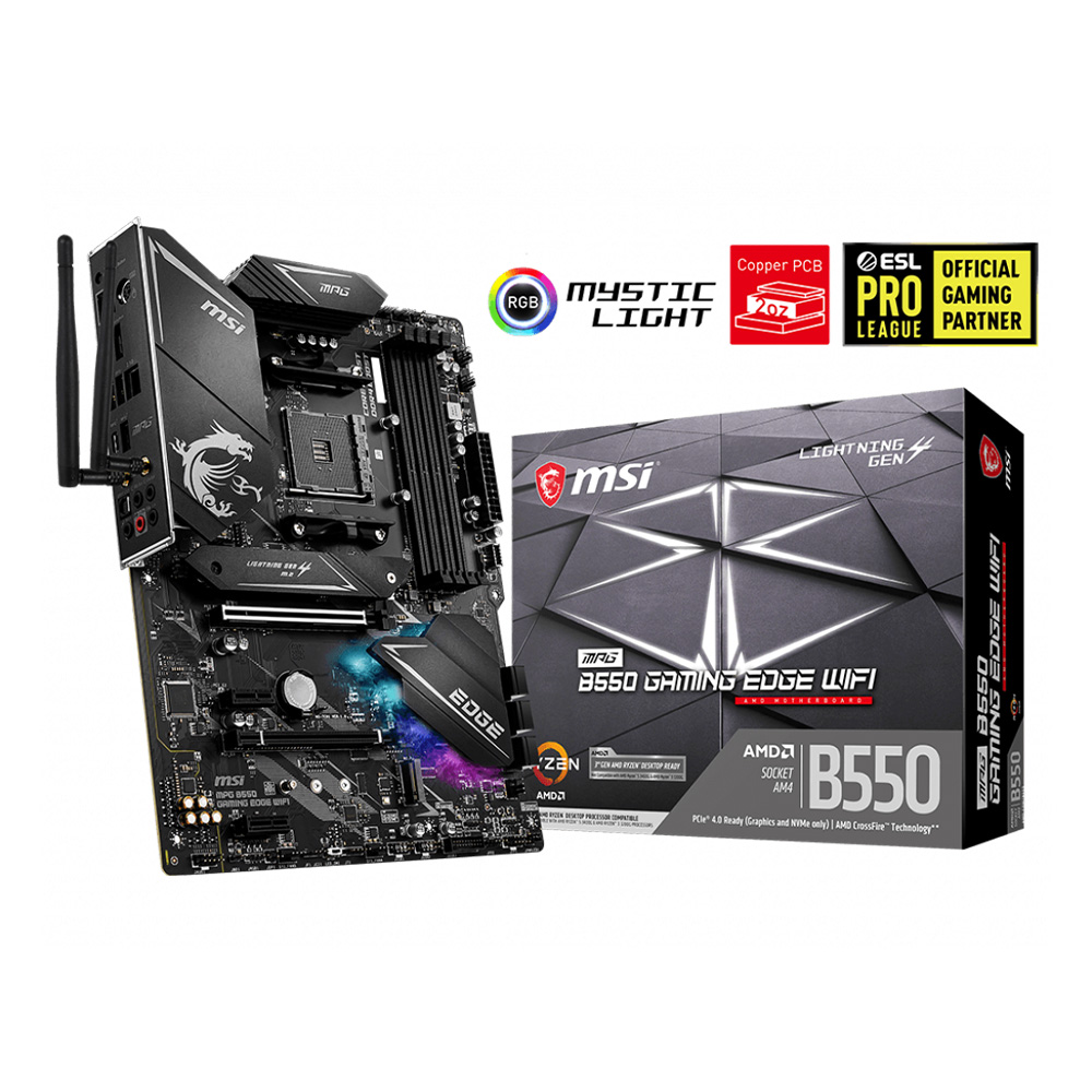 Tarjeta Madre MSI MPG B550 GAMING EDGE WIFI, AM4, AMD RYZEN 3000 SERIES, ATX
