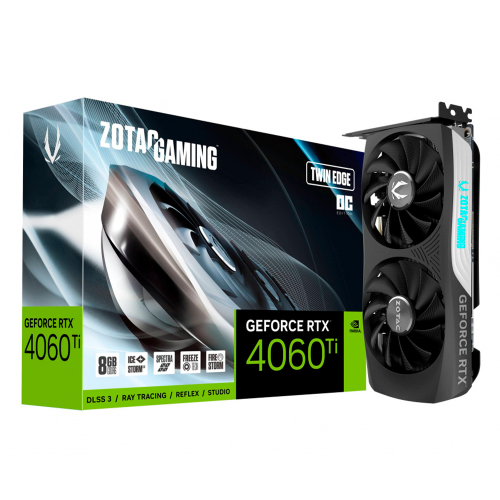 Tarjeta de Video Zotac NVIDIA GeForce RTX 4060 Ti Twin Edge OC, 8G 128-bit GDDR6, PCI Express 4.0 x8, ZT-D40610H-10M