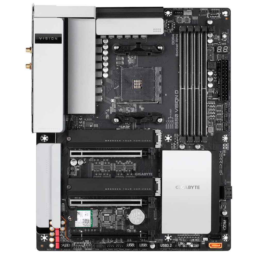 Tarjeta Madre Gigabyte B550 Vision D/ AM4, AMD RYZEN 3000 SERIES, ATX - Image 2