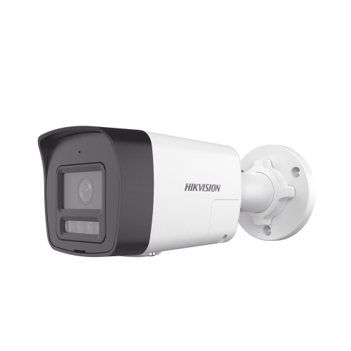 HIKVISION DS-2CD1043G2-LIUF/SL [PROTECCIÓN ACTIVA] Bala IP 4 Megapixel, Lente 2.8 mm, Dual Light (30 mts IR + 20 mts Luz Blanca), Audio de Dos Vías, Luz Intermitente y Alerta de Audio, Micrófono Integrado, ACUSENSE Lite, Exterior IP67, H.265, PoE