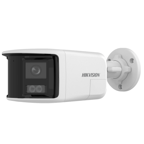HIKVISION DS-2CD1T63G2P-LIUF/SL [PROTECCIÓN ACTIVA] Bala IP 6 Megapixel, 2 Lentes de Lente 2.8 mm (Imagen Panorámica 180°), 30 mts IR, Exterior IP67, Luz Intermitente y Alerta de Audio, Audio Bidireccional, ACUSENSE, WDR 120 dB, Micro SD
