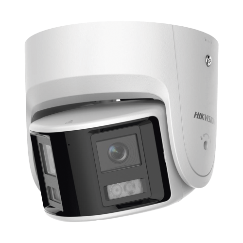 HIKVISION DS-2CD2346G2P-ISU/SL(C) [FlexVu] [PROTECCIÓN ACTIVA] Turret IP 4 Megapixel, 2 Lentes de 2.8 mm (Imagen Panorámica 180°), 30 mts IR, Exterior IP67, Luz Intermitente y Alerta de Audio, Audio Bidireccional, ACUSENSE, WDR 120 dB, Micro SD