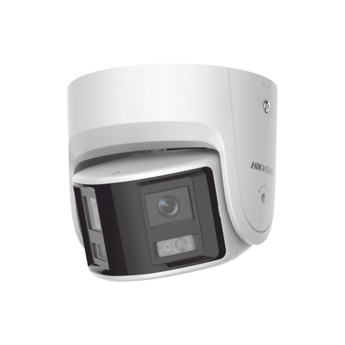 HIKVISION DS-2CD2347G2P-LSU/SL(C) [FLEXVU] [ PROTECCIÓN ACTIVA ] TURRET IP PANORÁMICA 4 MEGAPÍXEL, 2 LENTES 2.8 MM (180°), IMAGEN A COLOR 24/7 (COLORVU), POE, WDR 130°, IP67, ACUSENSE, LUZ ESTROBOSCÓPICA Y ALARMA AUDIBLE, 30 MTS LUZ BLANCA, MIC