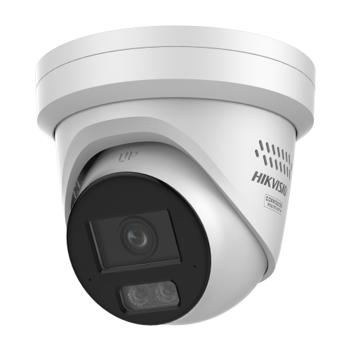 HIKVISION DS-2CD2387G3-LIS2UY/SRB [Dual Light + ColorVu 3.0 + HikAI] Turret IP 8 Megapixel, Lente 2.8 mm, 30 mts IR + Luz Blanca, 2 Microfonos Integrados, Exterior IP67, Estrobo Azul y Rojo, WDR 130 dB, ACUSENSE 3.0, Metal, NEMA 4X, ACUSEARCH