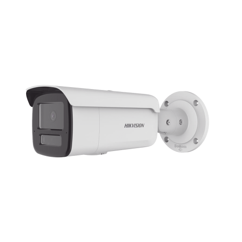 HIKVISION DS-2CD2T43G2-4LI2U/28 [Dual Light + 2 Micrófonos Integrados] Bala IP 4 Megapixel, Lente 2.8 mm, 80 mts IR + 80 mts Luz Blanca, ACUSENSE, Exterior IP67, IK10, WDR 120 dB, PoE, Micro SD, ACUSEARCH