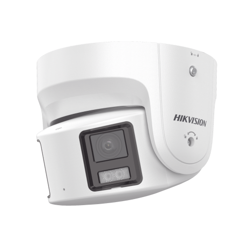 HIKVISION DS-2CD3387G2P-LSU/SL(C) [ PROTECCIÓN ACTIVA ] Turret IP Panorámica 8 Megapixel, 180°, Imagen a Color 24/7, PoE, WDR 130°, IP67, ACUSENSE, Protección Activa (Luz Estroboscópica y Alarma Audible), MicroSD