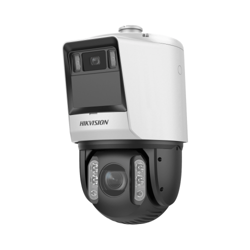 HIKVISION DS-2SR7C432IWG-B/R16/14(32XF1) [TandemVu] PTZ IP 4 Megapixel con Cámara Panoramica 6 Megapixel, 32X Zoom, 200 mts IR, 30 mts Luz Blanca, ACUSENSE, IP66, Alerta Audible y Luz Estroboscopica, Autoseguimiento, Hi-PoE, Alarmas I/O, Ultra B