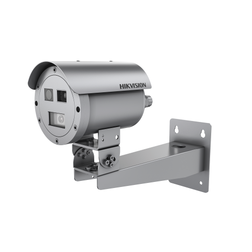 HIKVISION DS-2TD2568T-15/G0/T1Y Bala IP Térmica Dual, Termico 7 mm (256 X 192) + Óptico 4 mm (4 MP), Termométrica, Detección de Temperatura, IP68, 30 mts IR, Antiexplosión, Anticorrosión